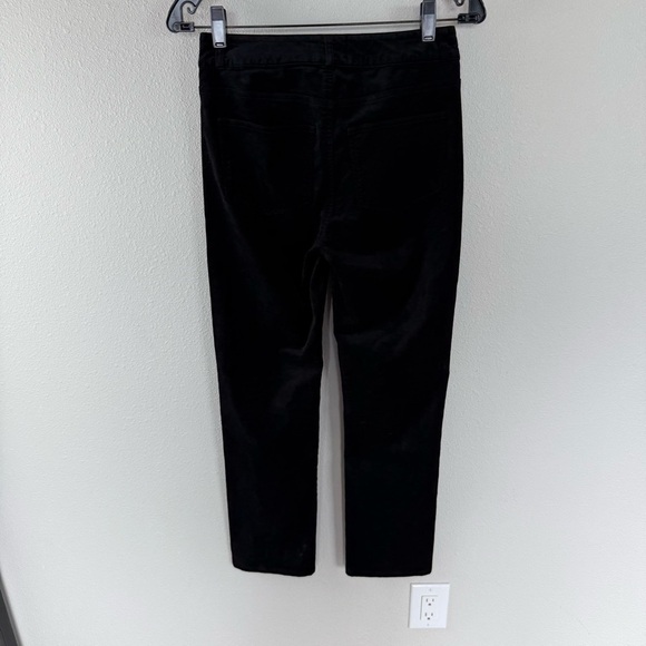 NWOT PAIGE Cindy Straight Leg Pants Twisted Seam Black Velvet Casual Women’s 25 - Picture 10 of 14